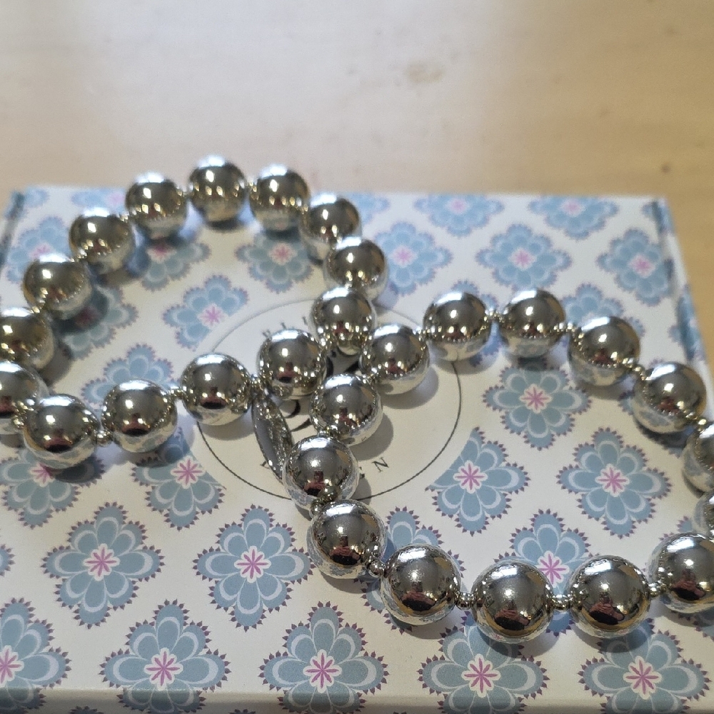Plunder Silver Beaded Bracelet